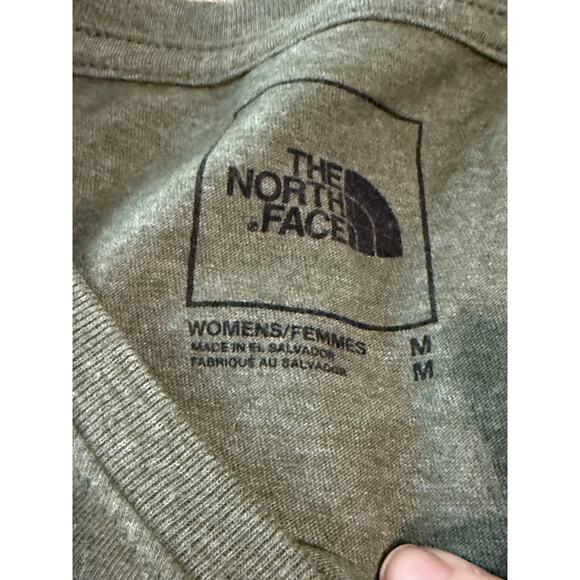 North Face Size Medium Half Dome Short Sleeve Cotton Blend Green Crew Neck Shirt - Picture 4 of 8
